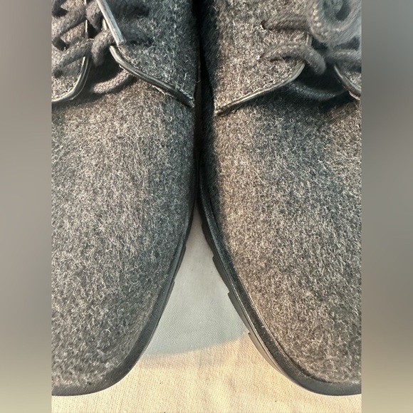 Zara Blucher Gray Felt/Wool Lace Up Oxfords -US Size 6.5 NWOT Punk/Wednesday/Y2K - Picture 3 of 10
